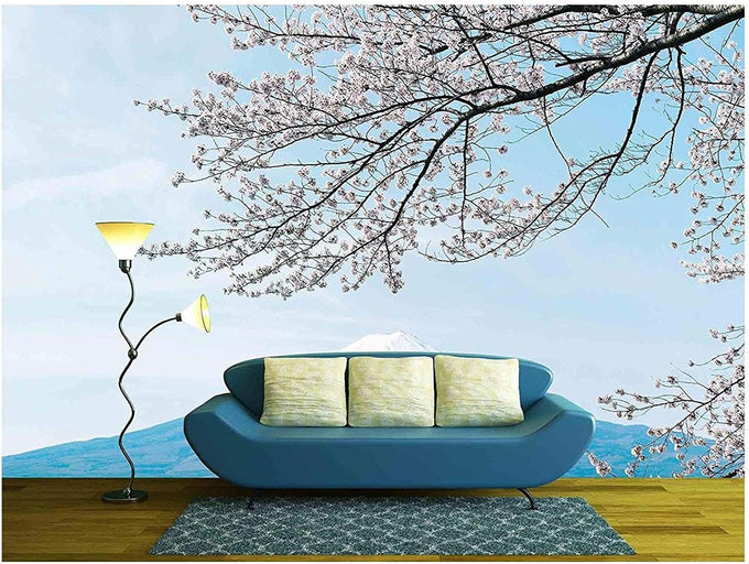 wall26 - Tiare Flowers, Candle and Black Stone Spa - Removable Wall Mural | Self-Adhesive Large Wallpaper - 66x96 inches