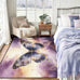 Purple Gold Celestial Butterfly 5'x7' Area Rugs for Living Room Mat