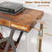 HavenlyYouth Leaf Design Console Table for Entryway, 3-Tier Storage, 30mm Thick Rustic Brown Industrial Metal Frame, Easy-to-Assemble Narrow Accent Table, Space-Saving for Hallway, Entrance, Foyer