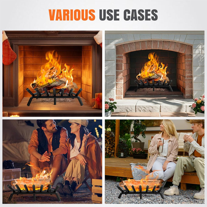 INNO STAGE 21 Inch Fireplace Grate with Ember Retainer