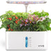 URUQ 8 Pods Hydroponics Growing System with LED Grow Light - Black
