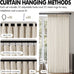 MIULEE Pinch Pleated Thick Linen Curtains 40x90 Inches Birch 4 Panels Set