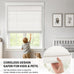 LazBlinds No Drill Roman Shades, Light Filtering, 46" W x 64" H, Off White