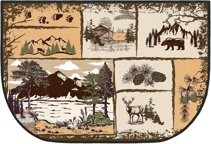 Demissle Fireplace Hearth Rug, Bear, 24 x 59 Inch