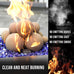Skyflame 12PCS Fire Pit Ceramic Balls for Indoor Outdoor Fireplace