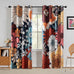 MYSKY HOME Floral 95% Blackout Curtains 108 inches Length 2 Panels Set Black Out Thermal Insulated Privacy Protect Vintage Spring Window Treatment Grommet Top for Living Room, 2 Pcs, Terracotta