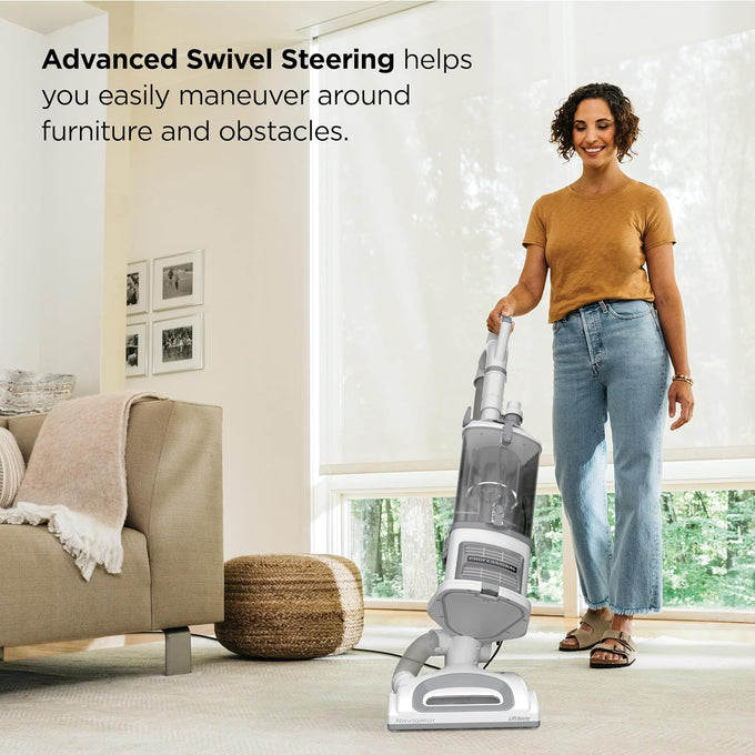 Shark Navigator Lift-Away Vacuum, HEPA, Pet Hair, White/Silver, NV356E