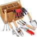 SOLIGT 8 Piece Garden Tools Set with Basket, Gardening Gifts for Women Men