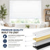 No Tools No Drill Cordless Blackout Cellular Shades White, 34" W x 48" H
