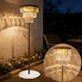 HUYIENO Solar Crystal Floor Lamp Outdoor 4FT Metal Garden Decor