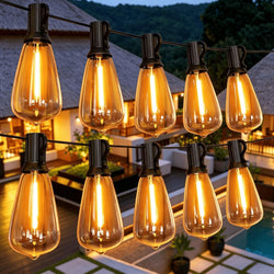 GPATIO Outdoor String Lights, 100FT LED Waterproof Patio Lights for Outside