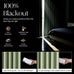 Etherealveil 100% Blackout Pinch Pleated Linen Curtains 2 Panels 52“x102”
