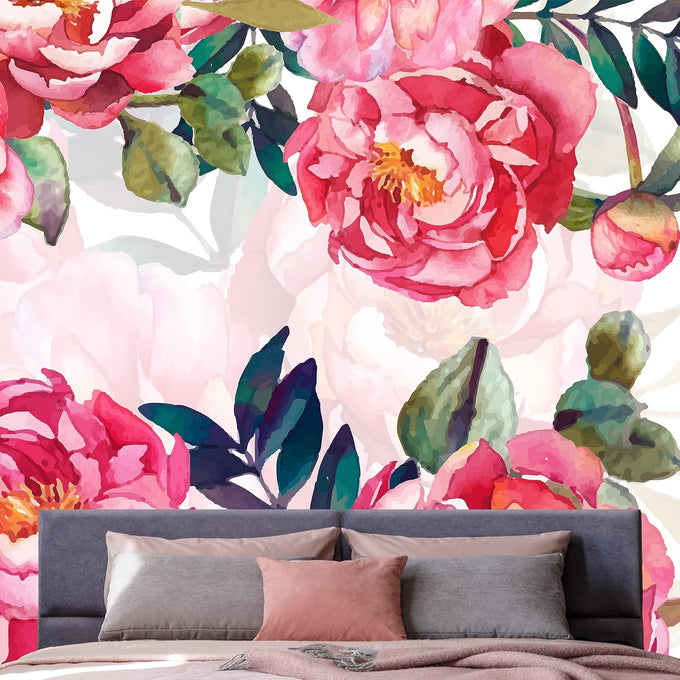 NWT Wall Murals for Bedroom Green Plants Animals Removable Wallpaper Peel and Stick Wall Stickers - 66x96 inches