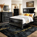 RELEANY Washable 8'x10' Abstract Area Rug for Living Room Black Gold