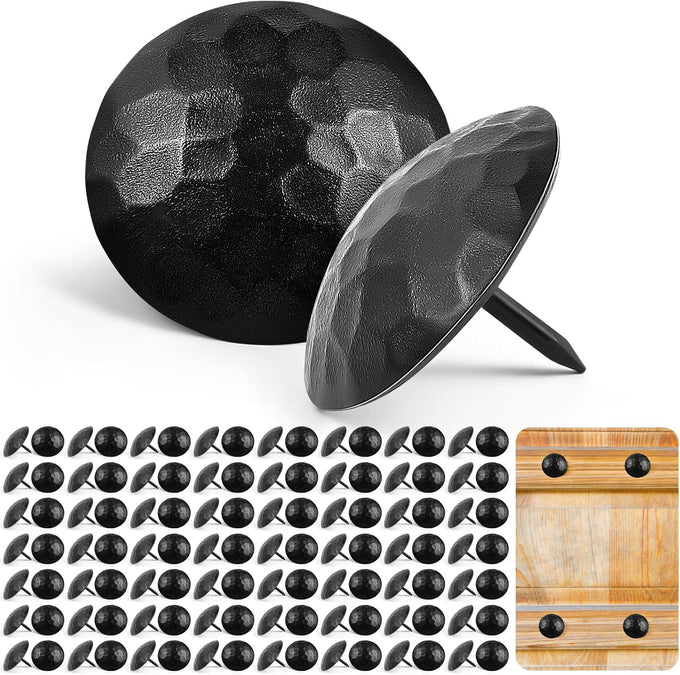 200 Pcs 1 Inch Large Iron Clavos Decorative Nails, Black