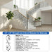 5 Pack 44" Iron S Scroll Balusters for Staircase Interior, 1/2" Hollow Stair Balusters, Matte Black Metal Balusters, Easy to Cut & Install