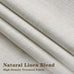 IVAPUPU Natural Pinch Pleated 100% Blackout Linen Curtains 90 Inch Length