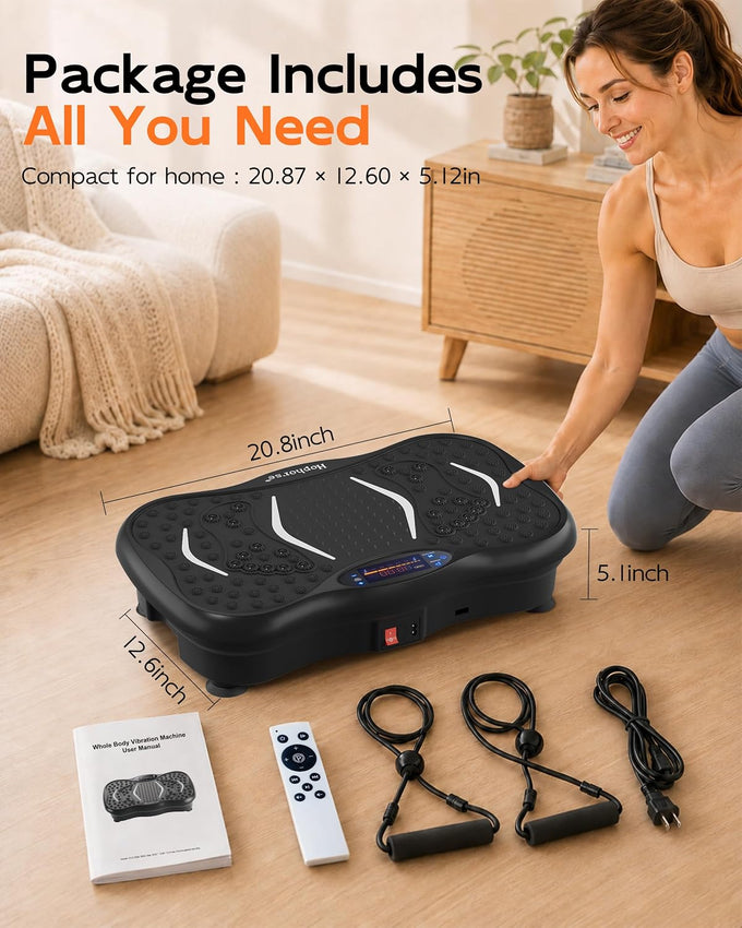 HOPHORSE Vibration Plate Exercise Machine for Lymphatic Drainage,200 Speeds