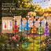 Tandefio 6 Pcs Colorful Blown Glass Garden Stakes Metal Yard Decoration