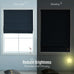 Everyday Celebration Roman Shades for Windows, Cordless Room Darkening Roman Window Shades, Pull Down Window Treatment, Indoor Blinds & Shades with Woven Fabric 35" W X 64" H, (Indigo Blue)