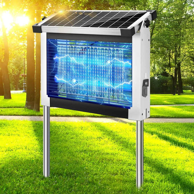 Solar Bug Zapper Outdoor, Mosquito Zapper 4500V Cordless Waterproof