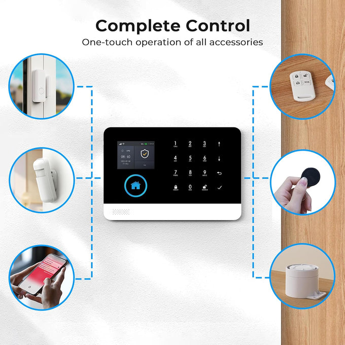 PGST Home Security Systems for House, WiFi+4G Alarm System No Monthly Fees