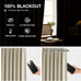 Kayne Studio Sand Linen Blend Pinch Pleated Full Blackout Curtains 108 Inch