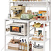 SUPERJARE Bakers Rack with Power Outlet, 35.4 Inches Coffee Bar with Basket