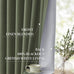 MYSKY HOME Olive Green Linen Pinch Pleated 100% Blackout Curtains 40Wx84L