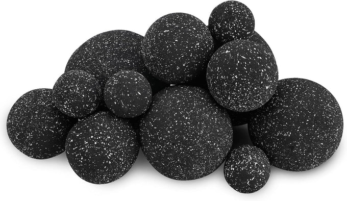 Skyflame 12PCS Fire Pit Ceramic Balls for Indoor Outdoor Fireplace