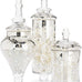 MyGift 3 Piece Clear Glass Apothecary Jars with Metallic Brass Tone Lids