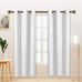 LORDTEX Linen Look Textured Blackout Curtains with Thermal Insulated Liner