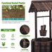 Notume Garden Wooden Decor Rustic Wishing Well Planter Outdoor Home Décor for Patio, Upgrade Wishing Well Garden, Yard Hanging Bucket Patio Lawn Backyard Home Decor