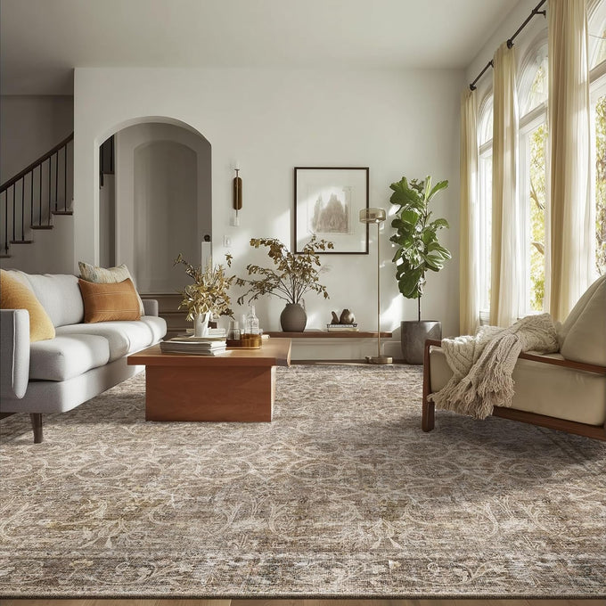 Machine Washable Rugs for Living Room: 8x10 Area Rugs for Bedroom