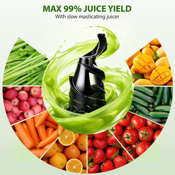 Pukomc Cold Press Juicer with Smart Display and Brushless Motor