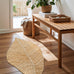 DEXI Jute Door Mat 24x36, Leaf Shaped Inside Entry Mat, Beige