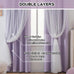 MYSKY HOME Lavender Curtains for Girls,Lilac Purple 52x90,2 Panels