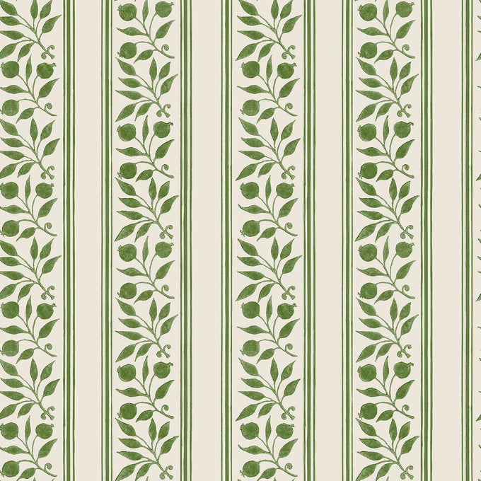 NuWallpaper x Morris & Co. Rosehip Stripe China Blue Peel and Stick Wallpaper, MCS6609