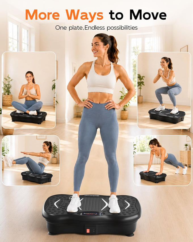 HOPHORSE Vibration Plate Exercise Machine for Lymphatic Drainage,200 Speeds