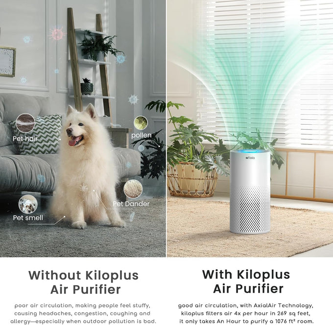Afloia Smart Air Purifier for Home Large Rooms Bedroom, Up to 1,076 sq ft