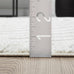 Abani Nomad Cream Tone-on-Tone Area Rug 5' x 8' for Living Room, Bedroom - Linear Curves Pattern - Durable & Easy to Clean