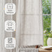 jinchan Linen Curtains 84" Charcoal Grey Stripe on Beige Back Tab 4 Panels
