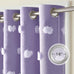 NICETOWN Lavender Purple Pom Pom Curtains, Room Darkening Double Layer Sheer Drapes for Girls Bedroom, Thermal Insulated Window Treatments, W52 x L84, 2 Panels