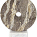 Helios Wheel - Sculptural Beige and White Marble Decorative Object - Tabletop Accent