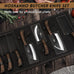 HOSHANHO Butcher Knife Set, Sharp Kitchen Knife Set & Roll Bag Gift for Men