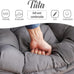 Tiita Lazy Chair with Ottoman, Comfy Reading Accent Chair, Dark Grey