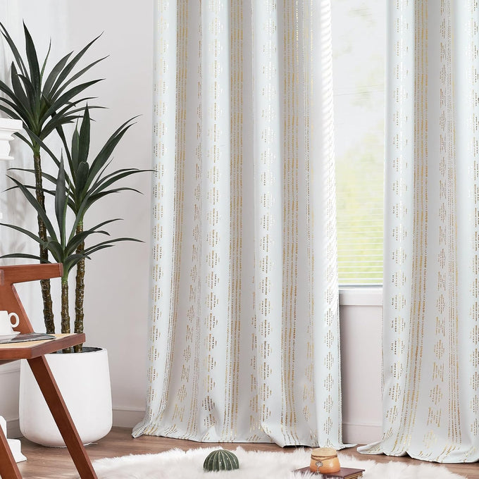 jinchan Boho Blackout Curtains 108 Inches Long for Bedroom Living Room