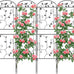 4 Pack Garden Trellis for Climbing Plants, 71 x 20 inch Rustproof Heavy Duty Metal Trellis for Climbing Rose Vine Clematis, Perfect for Premium Patio Decor & Luxury Outdoor Garden Design, Silver Gray