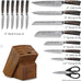 Yatoshi Professional Kitchen Knife Set, 15 Pieces, High Carbon Stainless Steel, Ergonomic Handle