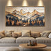 QIYILEXWART Wood Farmed Canvas Wall Art For Living Room Wall Decor For Bedroom Office Wall Decoration Mountain Landscape Painting Abstract Pictures Artwork Room Aesthetic Home Decor 20x40 In